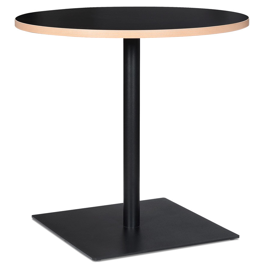 Maysun - Design Bistrotafel - BEAU Zwart-Zwart &Oslash; 80 CM