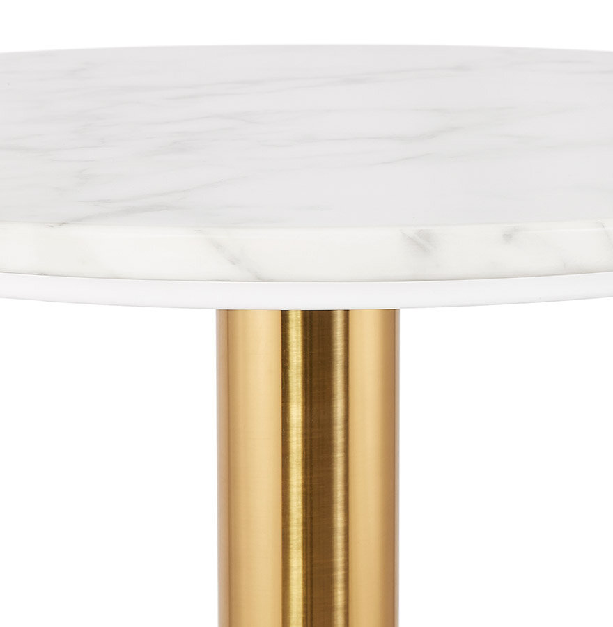 Maysun - Design Bistrotafel - OLIWIA Wit-Goud &Oslash; 60 CM