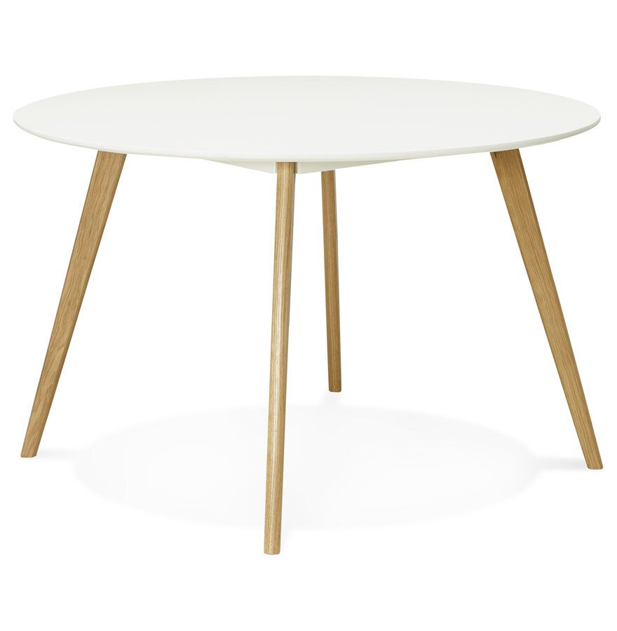 Maysun - Design Eettafel - CAMILA Wit &Oslash; 120 CM