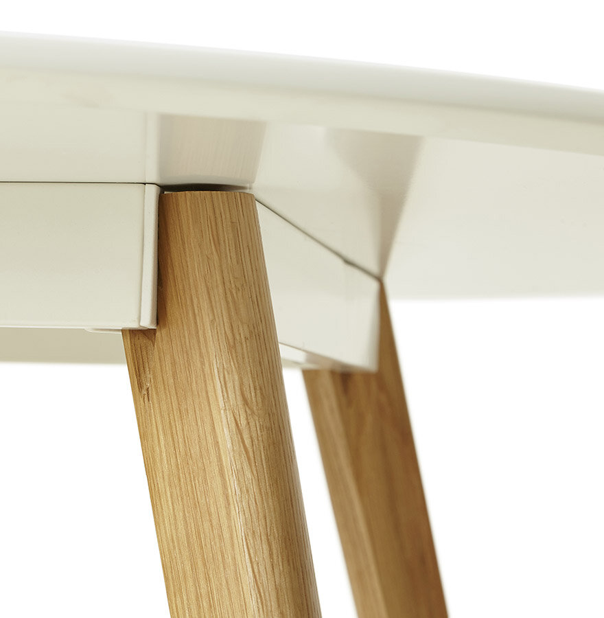 Maysun - Design Eettafel - CAMILA Wit &Oslash; 120 CM