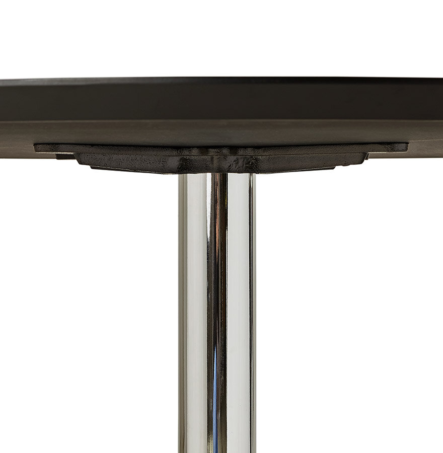 Maysun - Design Eettafel - Zwart-Chroom BO &Oslash; 120 CM