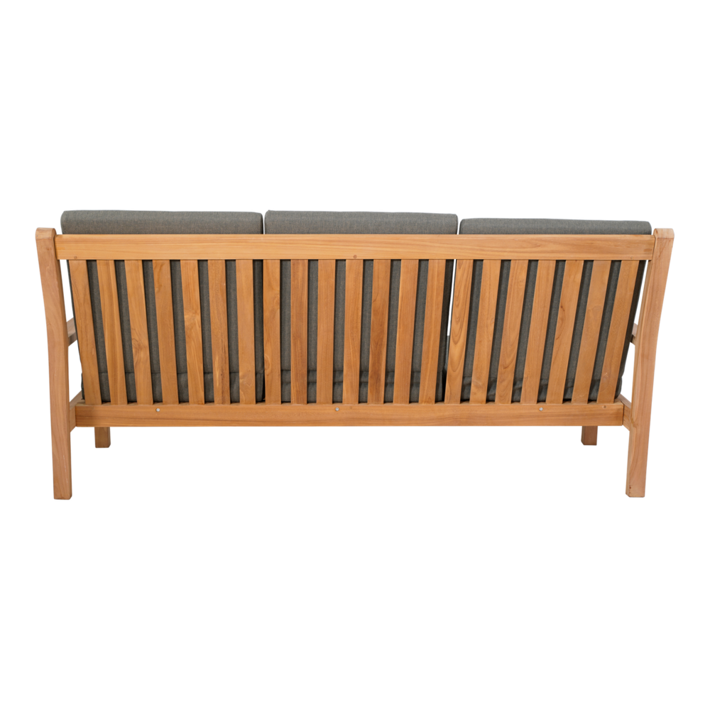 Outdoor Living - Loungebank teak 180cm, incl. kussen