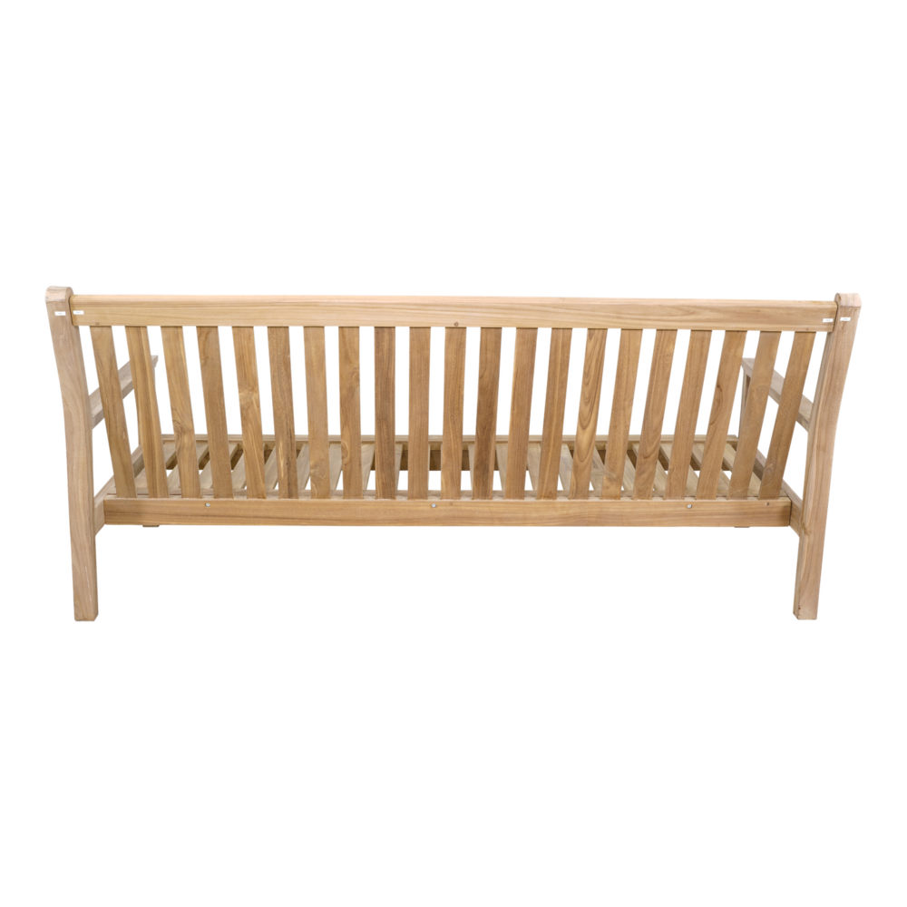 Outdoor Living - Loungebank teak 180cm, incl. kussen