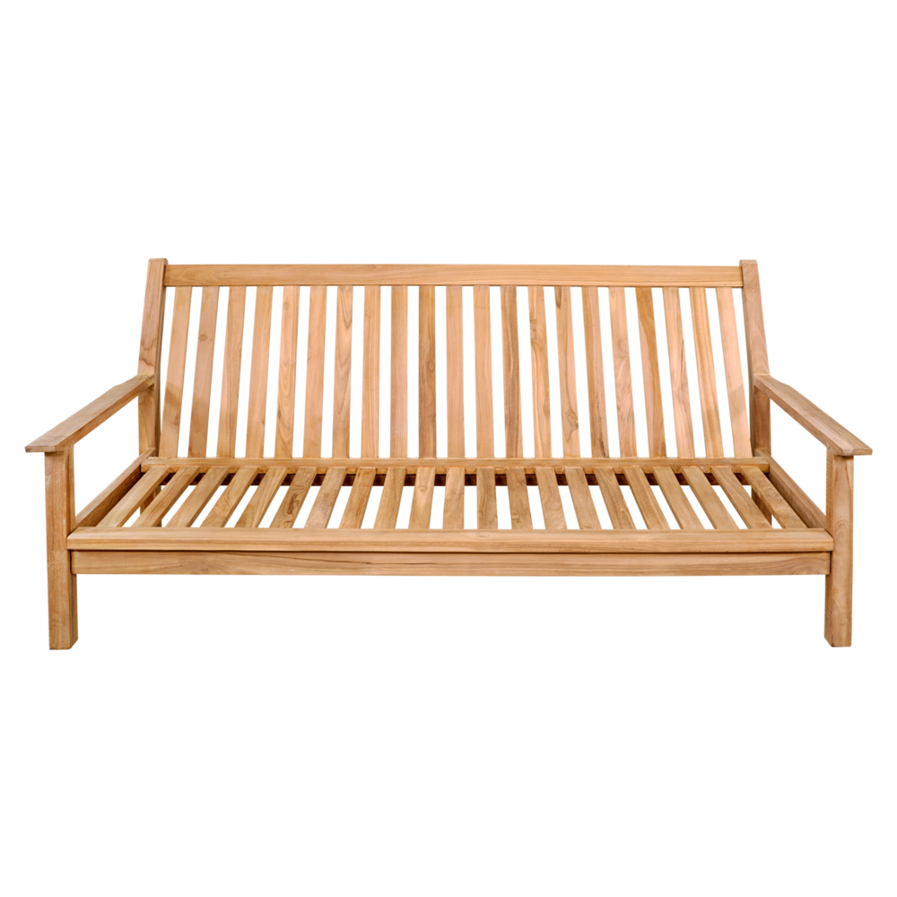 Outdoor Living - Loungebank teak 180cm, incl. kussen