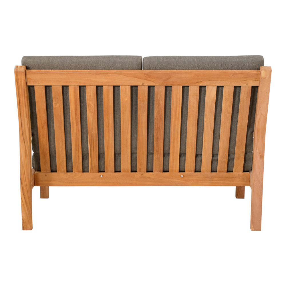 Outdoor Living - Loungebank teak 124cm, incl. kussen