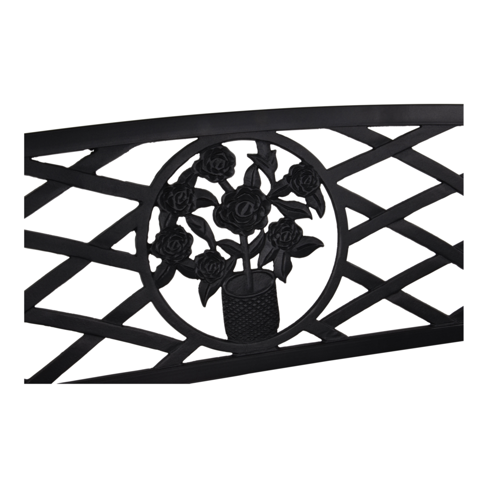 Outdoor Living - Bank Oxford zwart 127cm
