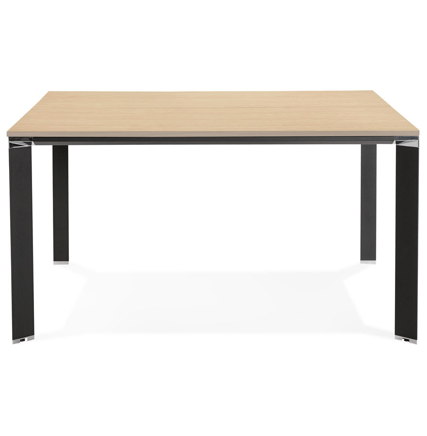 Bureau-Vergadertafel EFYRA Naturel-Zwart 140x140cm