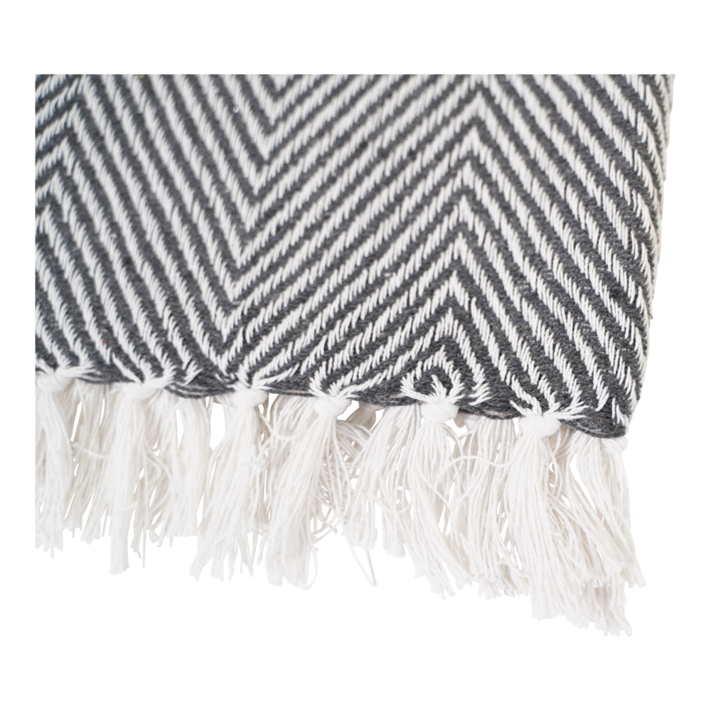Outdoor Living - Plaid antracietwit, 125x150cm