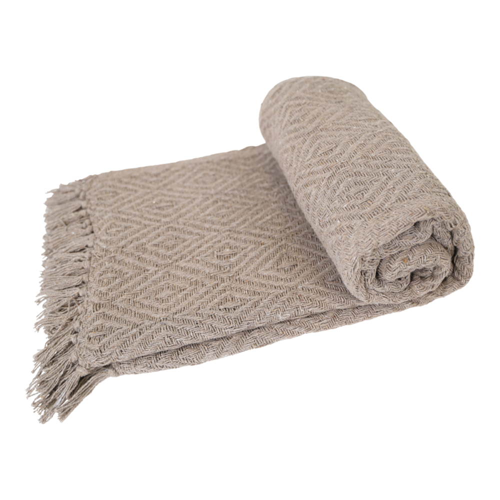 Plaid Diamond bruinbeige, 125x150cm