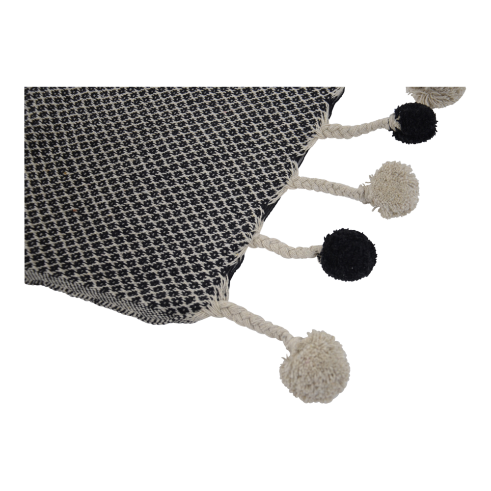 Outdoor Living - Plaid Pompon black, 125x150cm