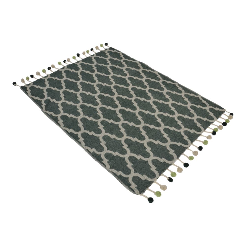 Outdoor Living - Plaid Pompon green, 125x150cm