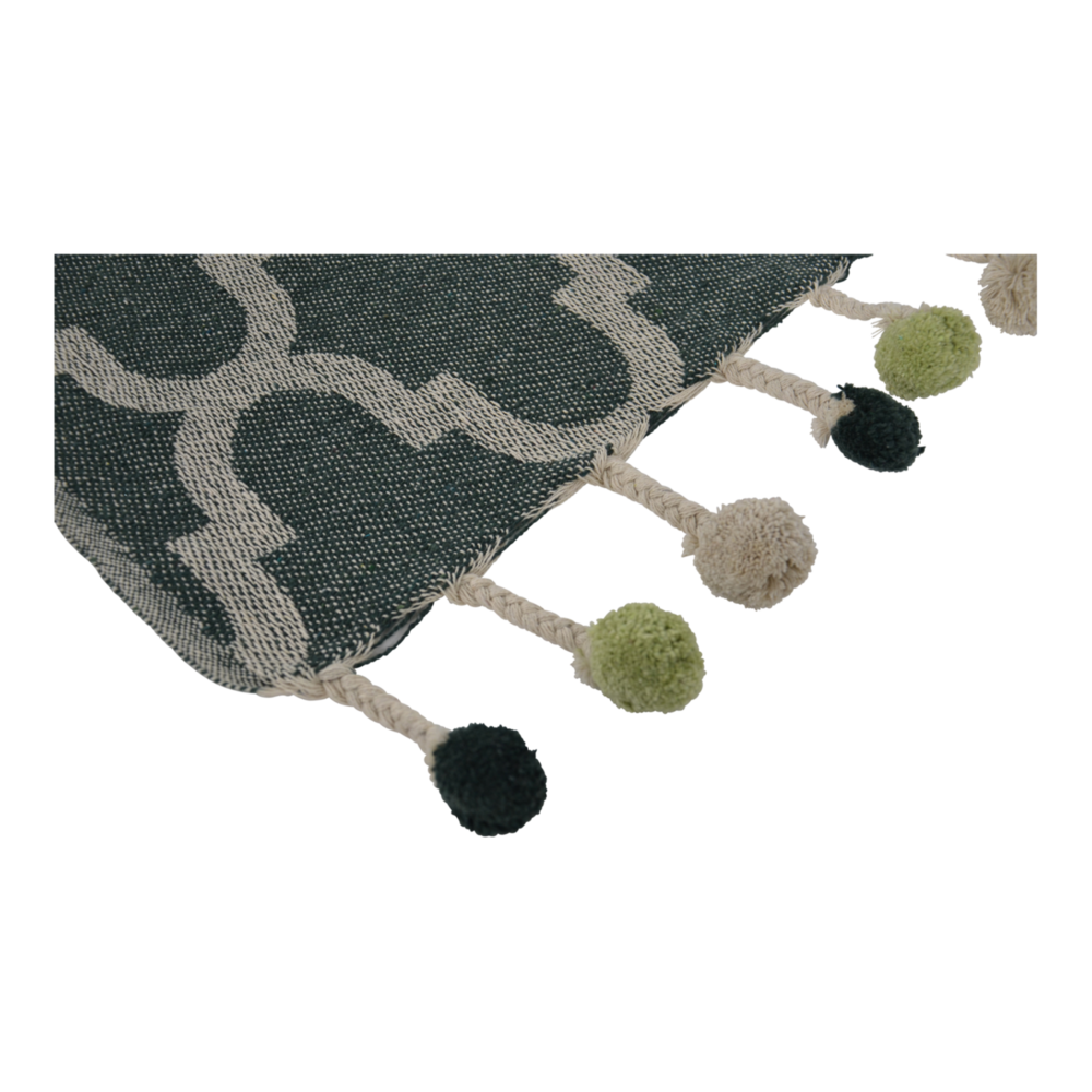 Outdoor Living - Plaid Pompon green, 125x150cm