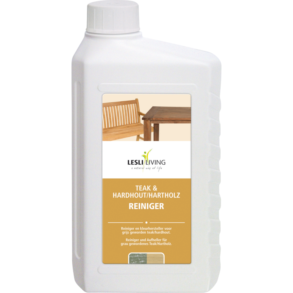 Outdoor Living - Teak, Bamboe en Hardhout reiniger, fles 1L