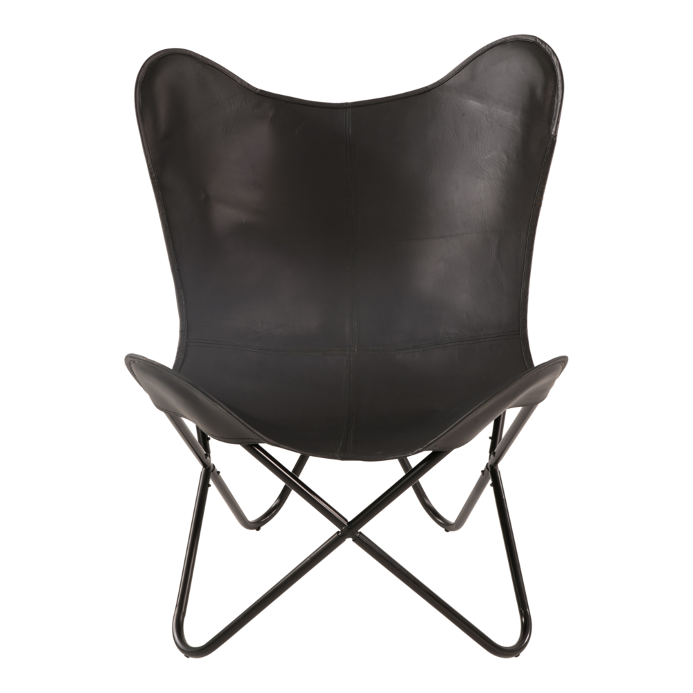Outdoor Living - Vlinderstoel Cabra Zwart 75x75x87cm