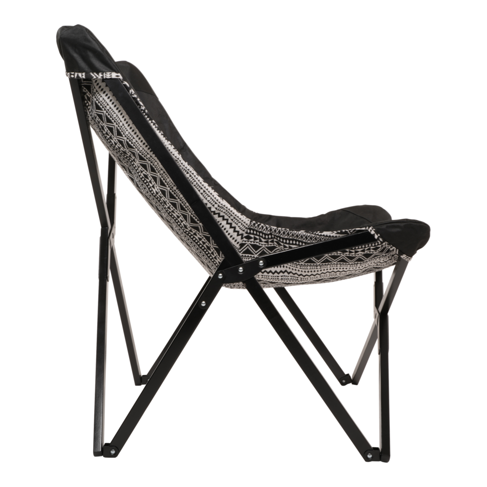Outdoor Living - Vlinderstoel Asteca Zwart-Wit 70x81,5x98cm