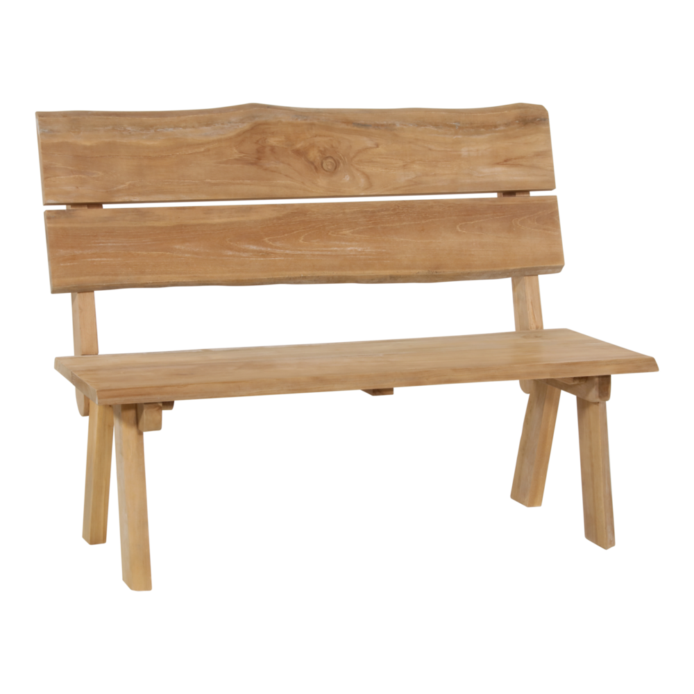 Outdoor Living - Bank teak boomstam 130cm