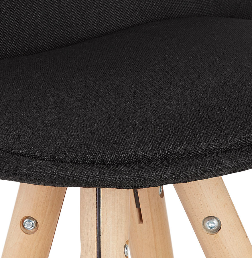 Maysun - Design Barkruk - CINDI Zwart - Naturel