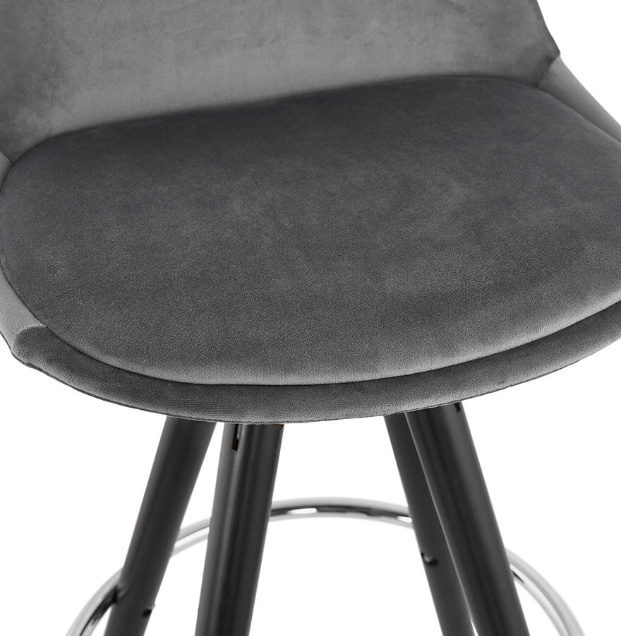 Maysun - Design Barkruk - FRANKA Grijs - Zwart