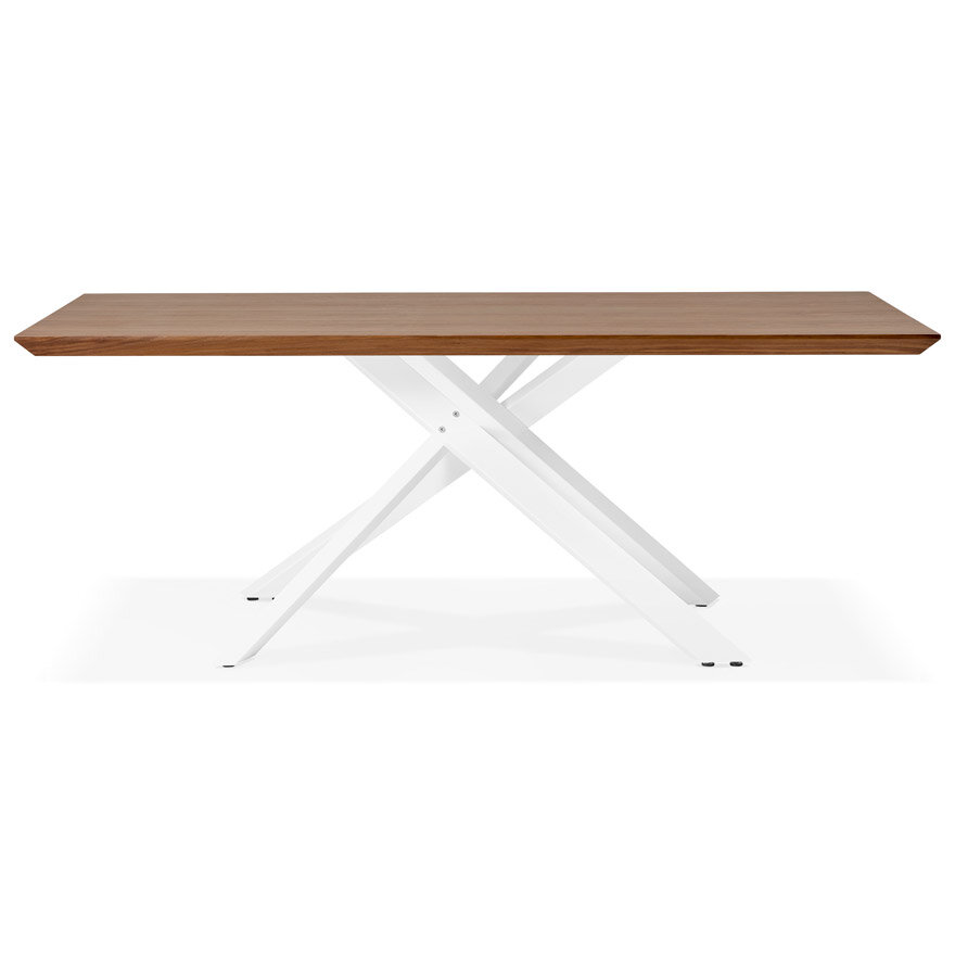 Maysun - Design Eettafel - ROXAN Walnoot - Wit 200x100cm