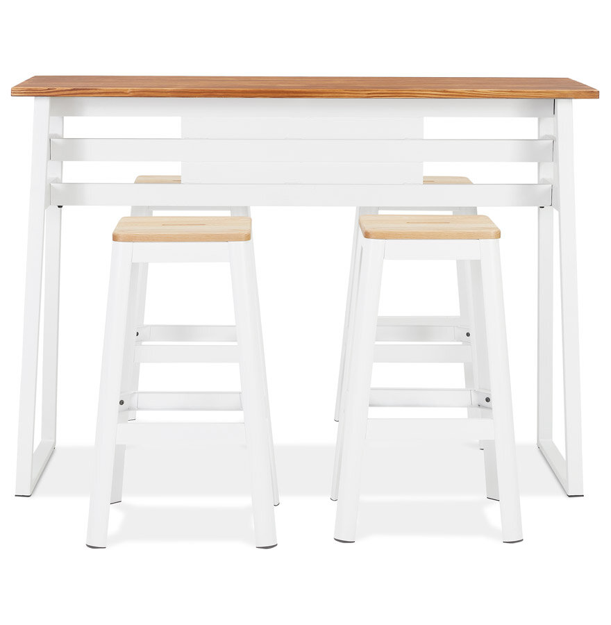 Maysun - Bartafel - MALIN Bruin - Wit 60x150x105,5cm