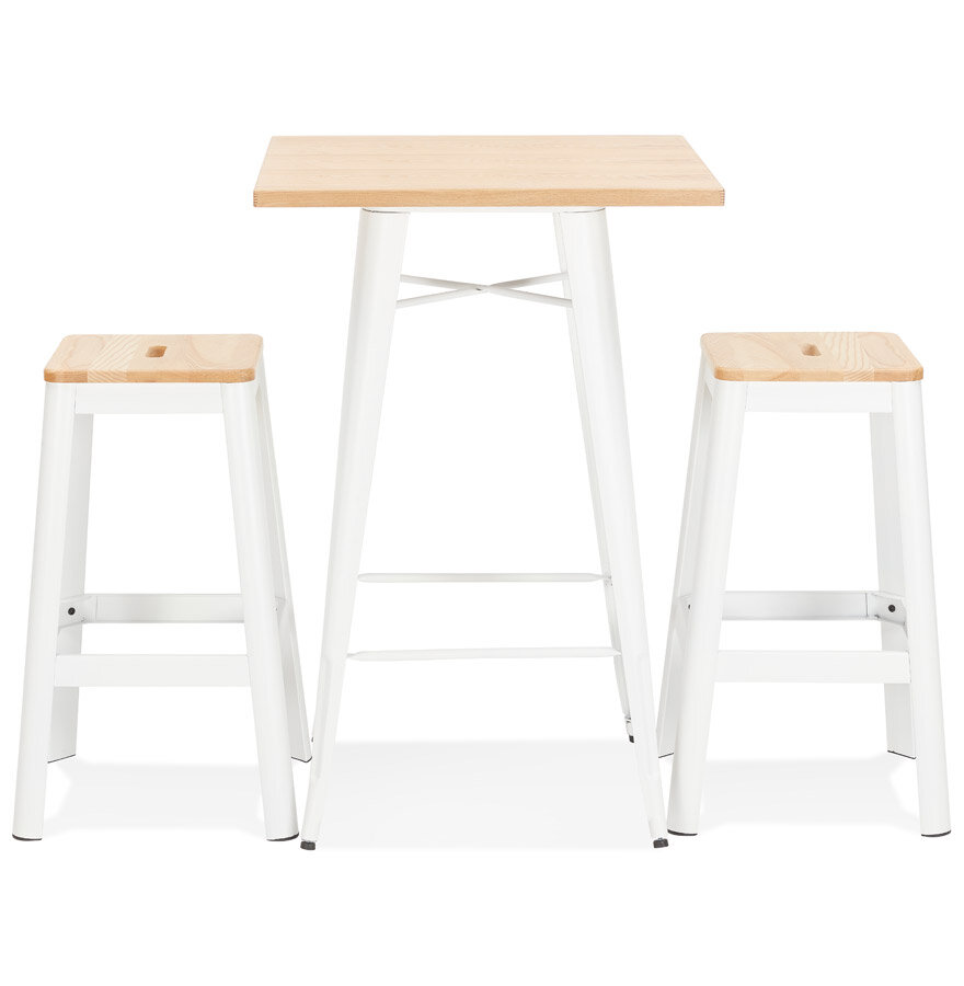 Maysun - Bartafel - FRENK Naturel - Wit 70x70x105,5cm