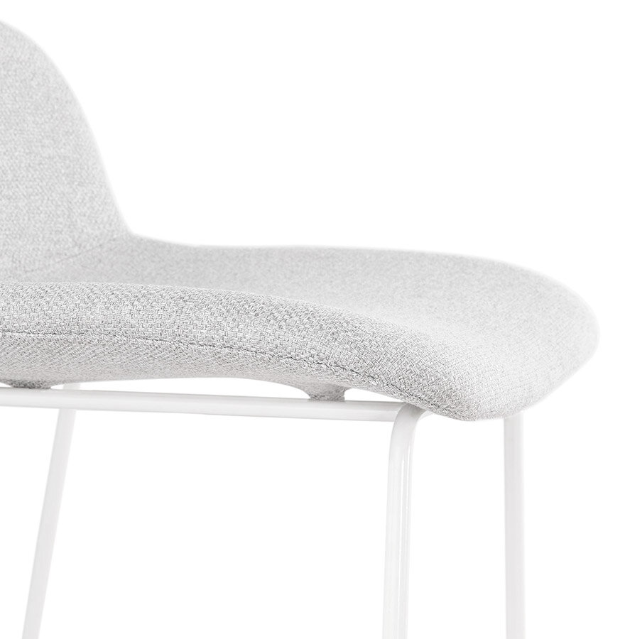 Maysun - Design Barkruk - VELIA MINI Licht Grijs - Wit