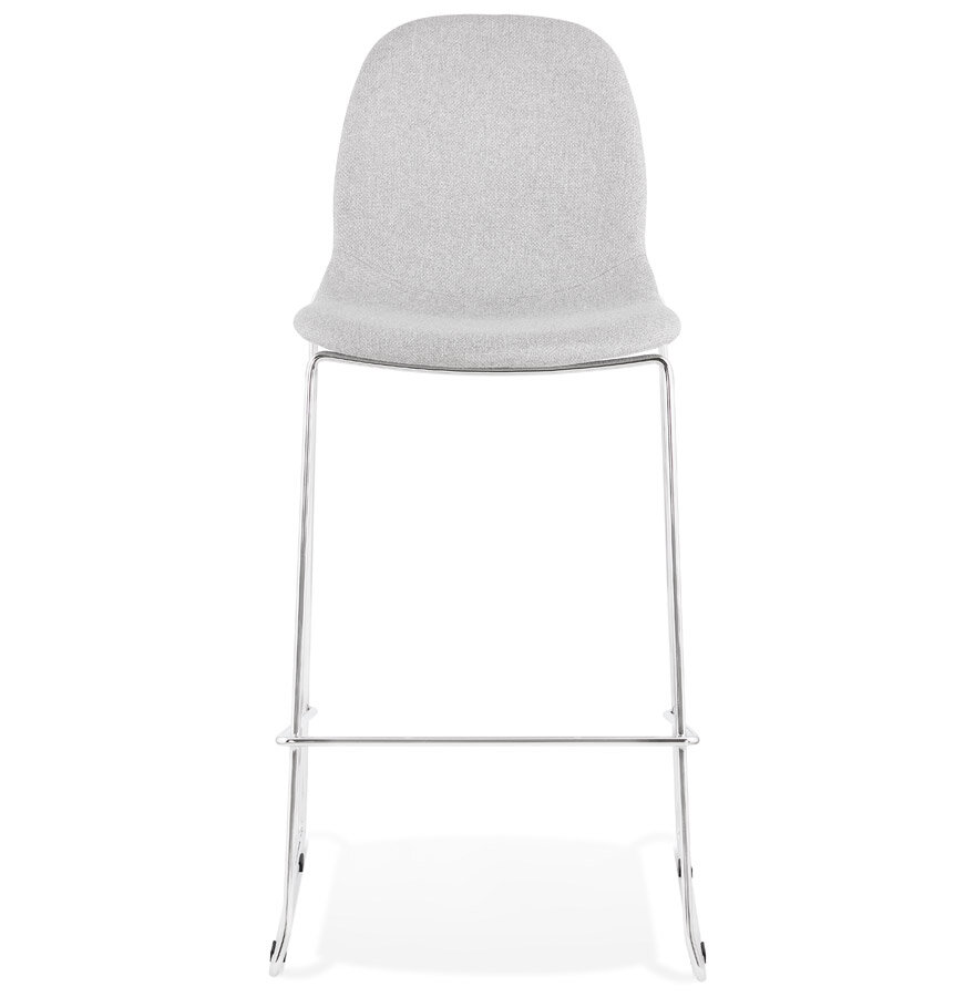 Maysun - Design Barkruk - PUCK Licht Grijs - Chroom