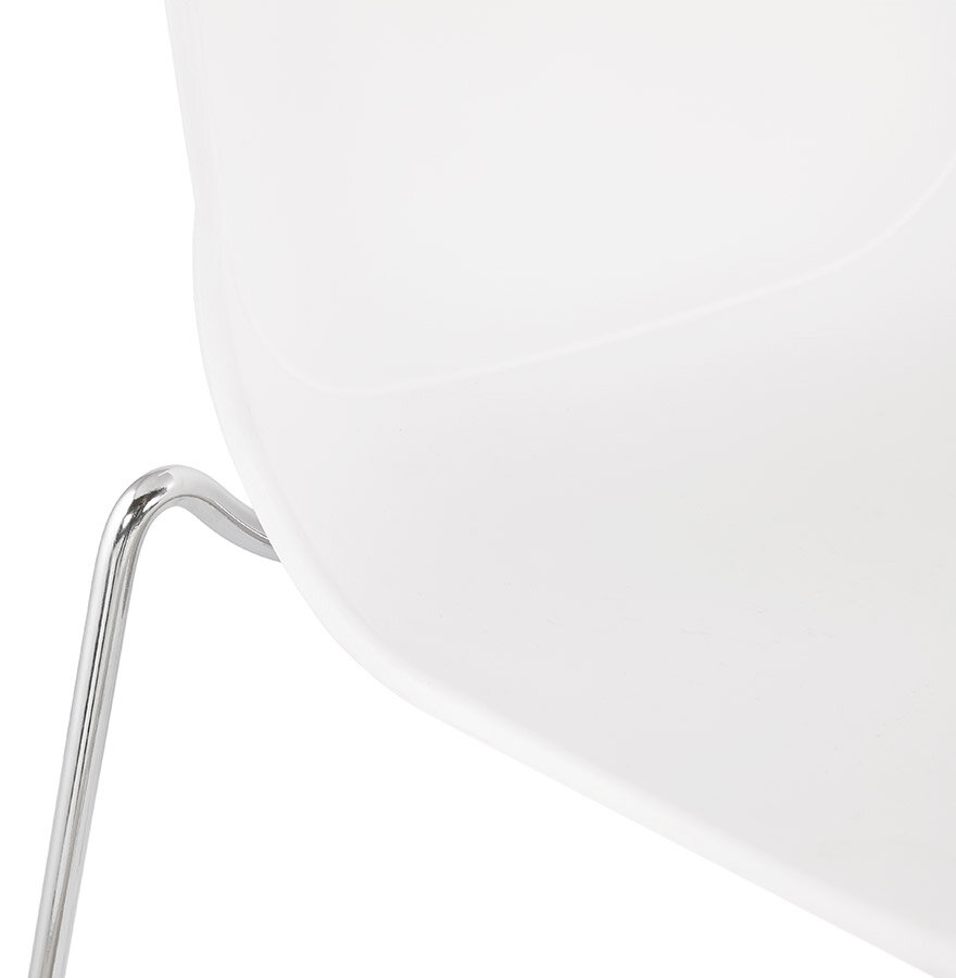 Maysun - Design Barkruk - ZONNE MINI Wit - Chroom