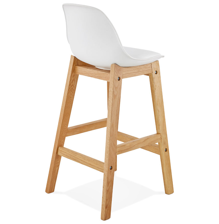 Maysun - Design Barkruk - ELISE MINI Wit - Naturel