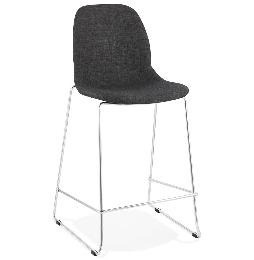 Maysun - Design Barkruk - PUCK MINI Donker Grijs - Chroom