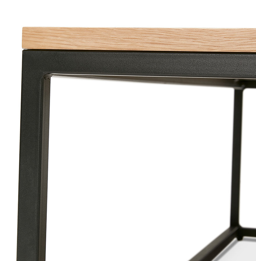 Maysun - Salontafel - PETRA - Naturel - Zwart 110x110x35cmMaysun - Salontafel - PETRA - Naturel - Zwart 110x110x35cm