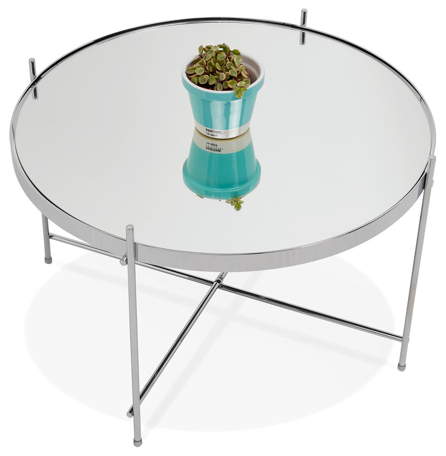 Maysun - Bijzettafel - ELIZE MEDIUM - Chroom &Oslash;63x40cm