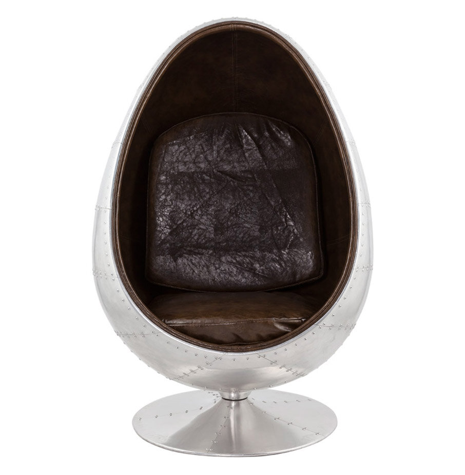 Maysun - Design Fauteuil - UFO ALU Aluminium - Bruin