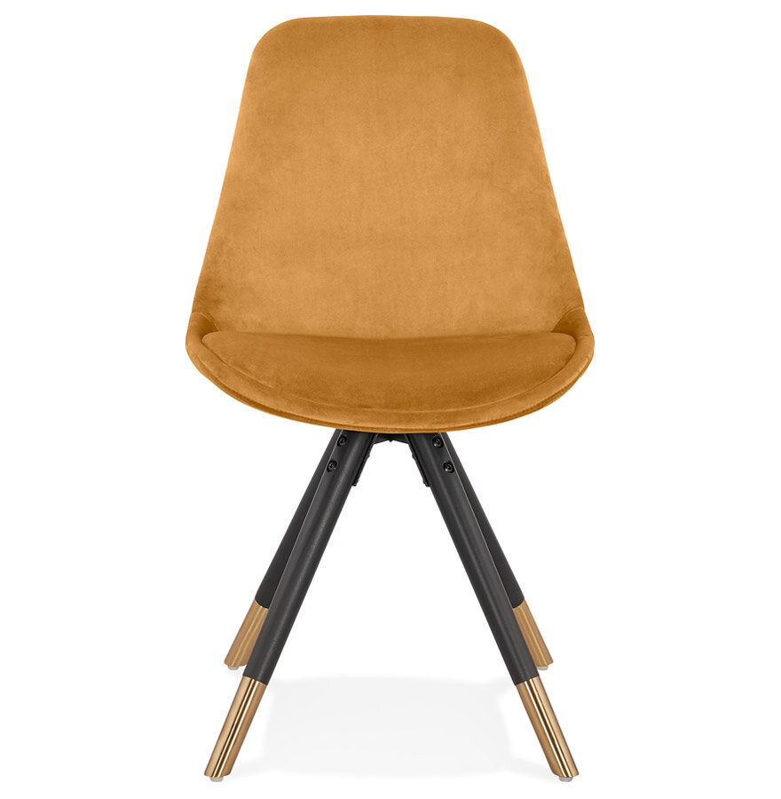 Maysun - Eetkamerstoel - MIKA Mustard - Zwart