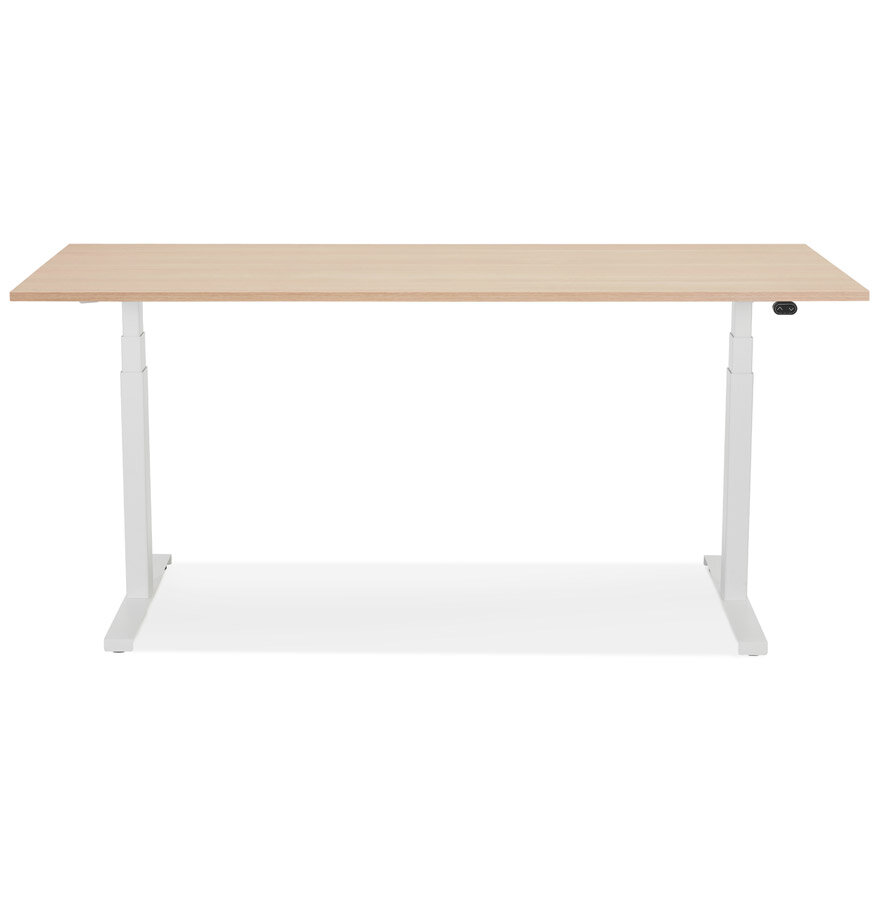 Maysun - Elektrisch Zit-Sta Bureau - DUNCAN Naturel - Wit 160x80cm