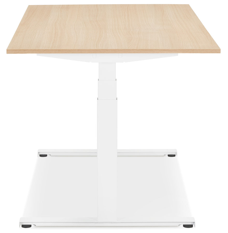 Maysun - Elektrisch Zit-Sta Bureau - DUNCAN Naturel - Wit 140x70cm