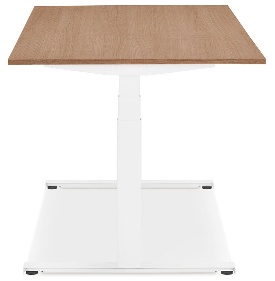Maysun - Elektrisch Zit-Sta Bureau - DUNCAN Walnoot - Wit 140x70cm