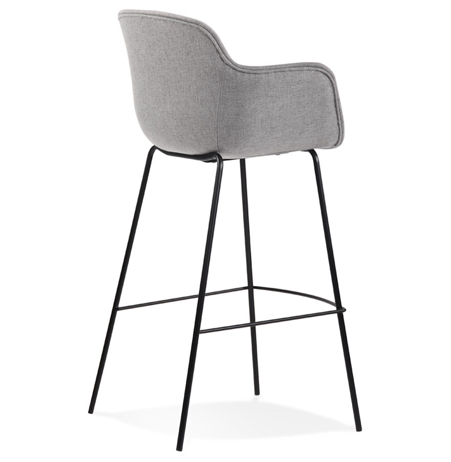 Maysun - Design Barkruk - LIZANNE Licht Grijs - Zwart