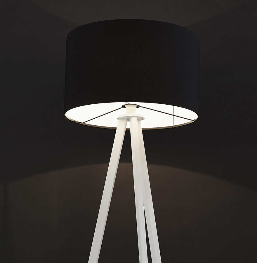 Maysun - Vloerlamp - SAN ANTONIO Zwart - Wit