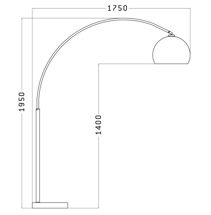 Maysun - Vloerlamp - LOS ANGELES XL Wit