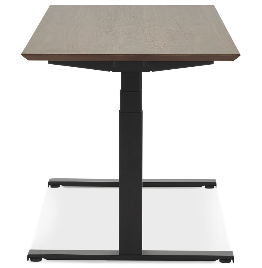 Maysun - Elektrisch Zit-Sta Bureau - COMFORT Walnoot - Zwart 180x90cm