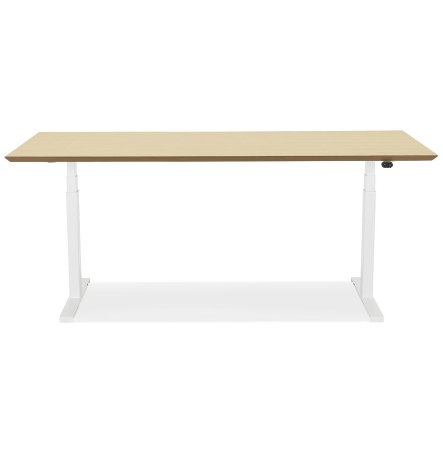 Maysun - Elektrisch Zit-Sta Bureau - COMFORT Naturel - Wit 180x90cm