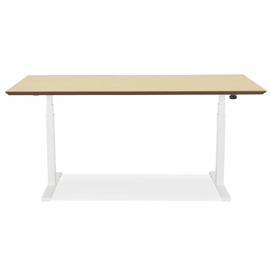 Maysun - Elektrisch Zit-Sta Bureau - COMFORT Naturel - Wit 150x70cm