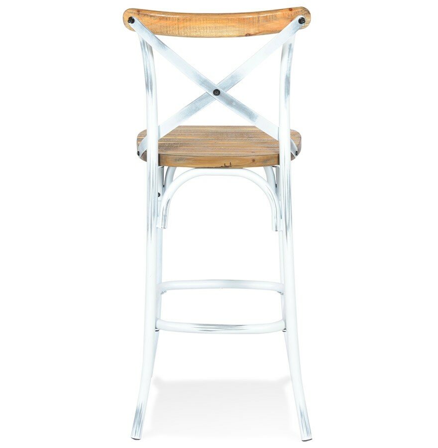Maysun - Design Barkruk - NOLA Walnoot - Wit