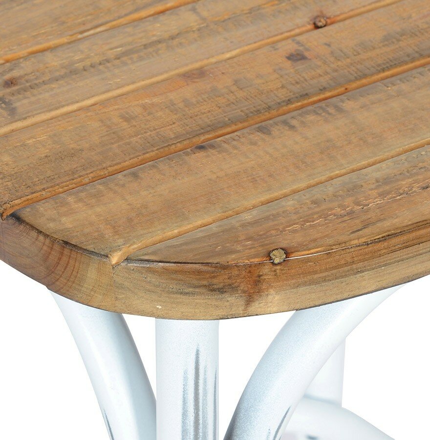 Maysun - Design Barkruk - NOLA Walnoot - Wit