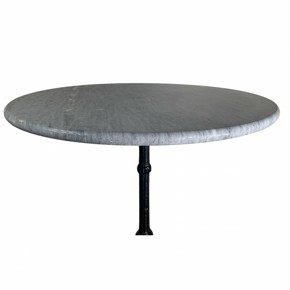 Outdoor Living - Bistrotafel met 60 cm rond marmer tafelblad kleur grijs