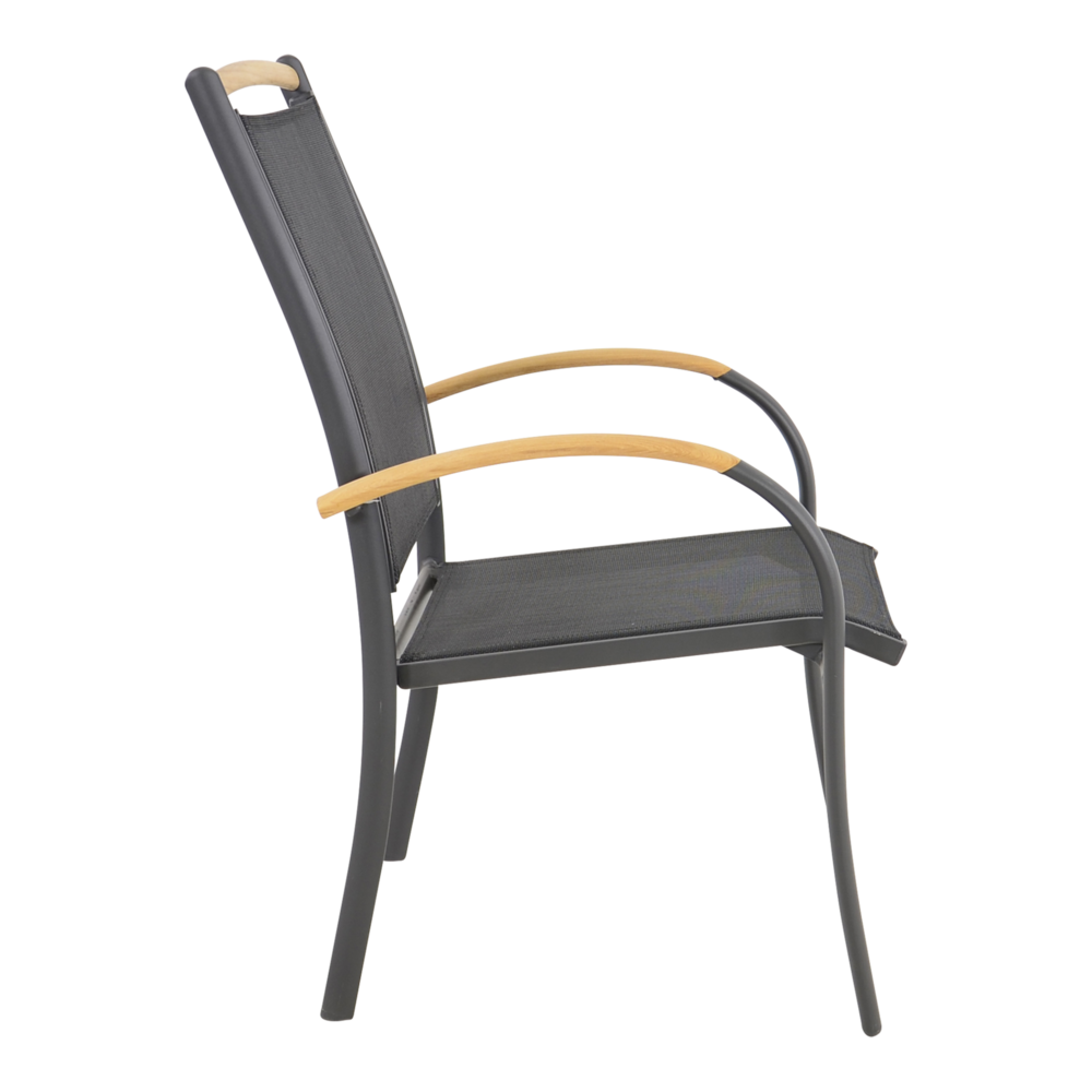 Outdoor Living - Stapelstoel Monza zwart