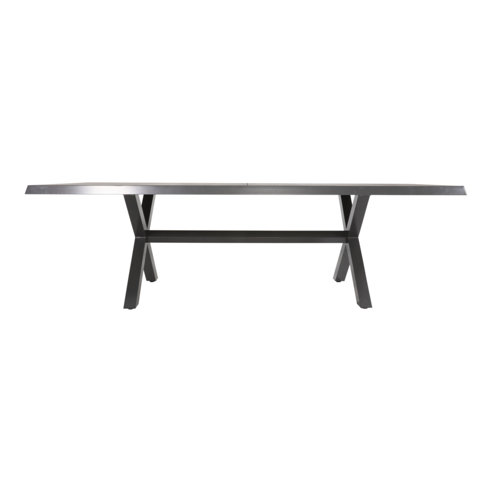 Outdoor Living - Tafel Castilla Negro met kruispoot  243x103cm