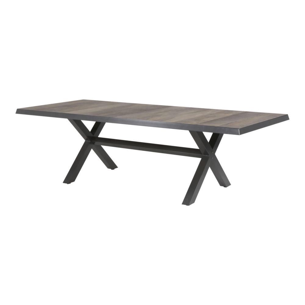 Outdoor Living - Tafel Castilla Negro met kruispoot  243x103cm