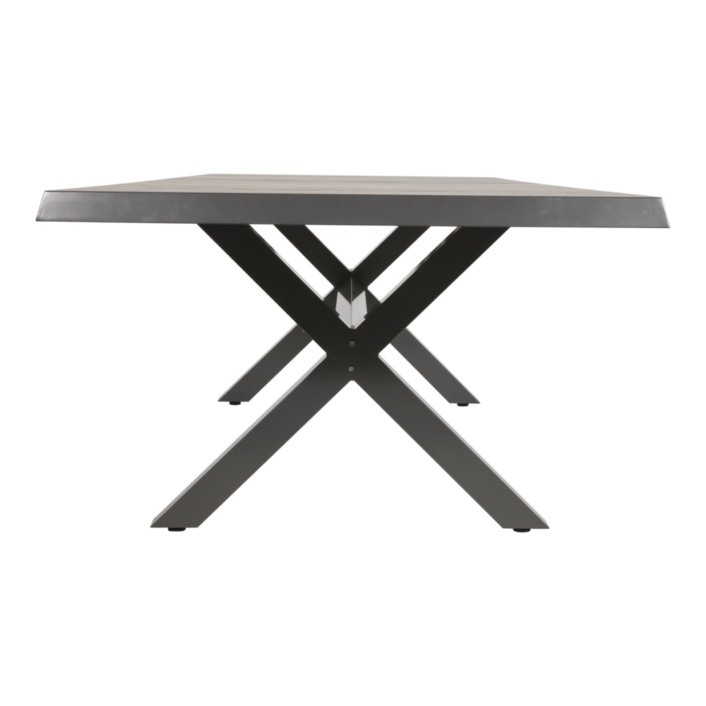 Outdoor Living - Tafel Castilla Negro met kruispoot  243x103cm
